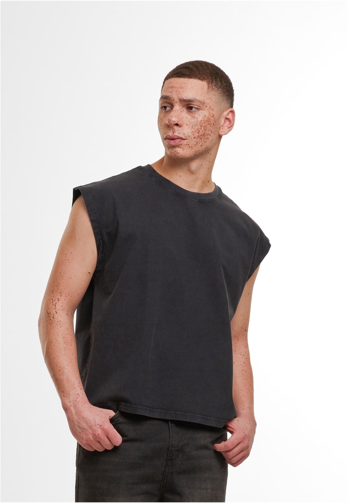Vintage Cropped Heavy Sleeveless Tee 240 GSM