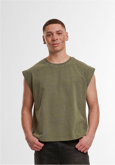 Vintage Cropped Heavy Sleeveless Tee 240 GSM
